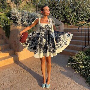 Alémais Mickey floral linen minidress